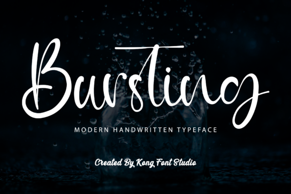 Bursting Font: A Handwritten Script for Modern Creators
