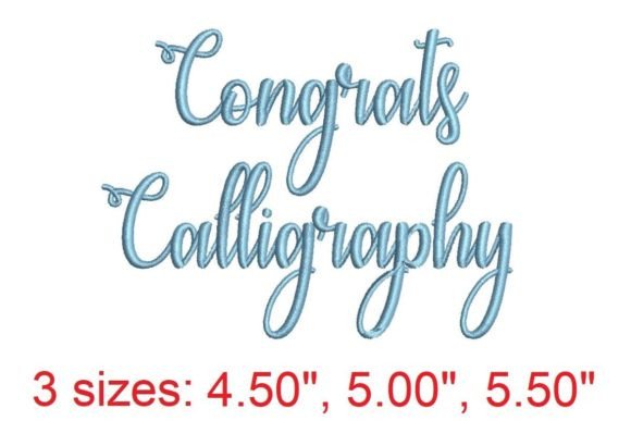 Celebrate Every Achievement with Congrats Calligraphy Embroidery Font