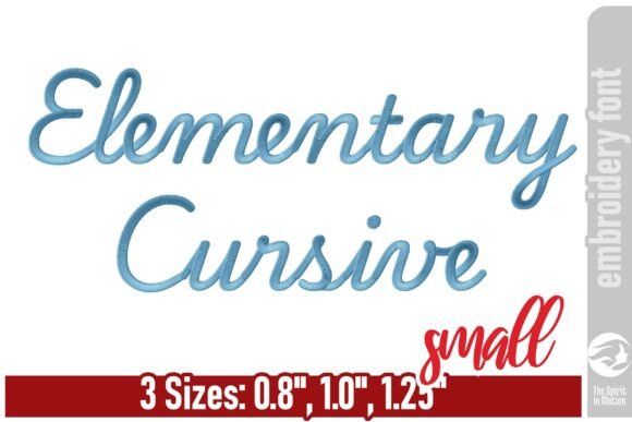 Elementary Cursive Embroidery Font - S: A Practical Guide for School-Themed Projects