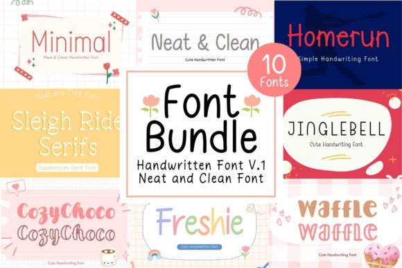 Elevate Your Creative Projects with the Neat Clean Handwritten Font Bundle V.1