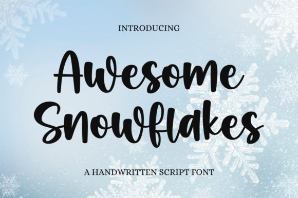 Elevate Your Designs with the Awesome Snowflakes Font