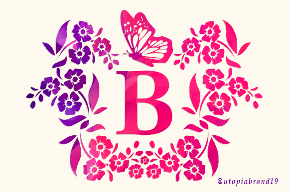 Flower Butterfly Monogram Font: Creative Design Guide