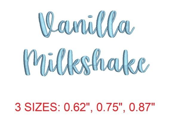 Vanilla Milkshake Embroidery Font: Sweeten Your Stitching